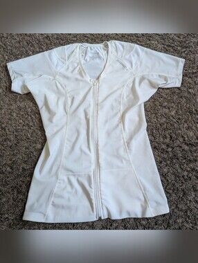 Alignmed White Full Zip The Posture Shirt 2.0 Compression Top Women's XL